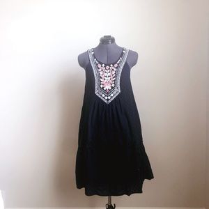 Anthropologie Maeve Embroidered Tisa Swing Dress